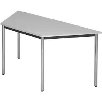 Hjh OFFICE PRO DORAN DRTR C - Grau 160 x 69 mit Rund-Rohr/Chrom