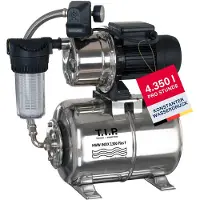 T.I.P. Hauswasserwerk HWW INOX 1300 Plus F, Fördermenge max. 4.350 l/h, Leistung: 1.200 W, Förderhöhe max. 50m