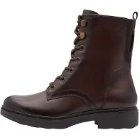 Tamaris Comfort Damen Stiefelette Leder Anflechter-Machart Schnürung 8-85107-43, Größe:37 EU, Farbe:Braun