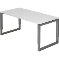 Hjh OFFICE PRO REGO 16 G - 160 x 80 höhenverstellbar Weiß/Graphit
