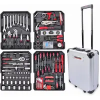 Kreator Werkzeugtrolley Set Werkzeugkoffer Aluminium 253 Teile abschließbar