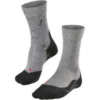 Falke TK5 Wander Herren Wandersocken, 44-45, Grau, Uni, Schurwolle
