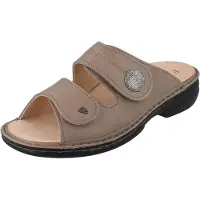 Finn Comfort Sansibar Damen Pantolette beige camel Glattleder - Größe: 40