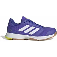 Adidas Hallenschuh PERFORMANCE "LIGRA 8 INDOOR", Herren, Gr. 41, lila (solar lila, ftwr weiß, solar lemon), Synthetik, Textil, Schuhe Hallenschuh, geeignet für jeden Hallensport
