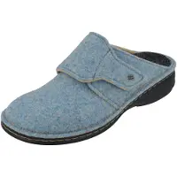 Finn Comfort Goms Damen Hausschuhe Clog hellblau Filz - Größe: 41