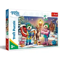 Trefl - Puzzle 24 Maxi Elemente, Winterzeit mit Trefliks, ab 3 Jahren