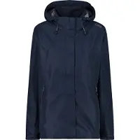CMP - Damenjacke mit Reißverschluss, Kapuze und Belüftung, Schwarz Blau, XXS