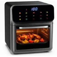Retoo Heißluftfritteuse 12L, Friteuse Heissluft 1350 W, Air Fryer, Airfyer, Heissluftfriteuse 10 Programmen, Warmhalten,