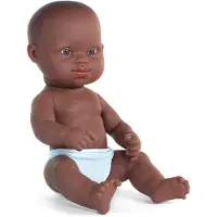 Miniland - Afrikanische Baby-Puppe mit Down-Syndrom, 32 cm, Inklusive Geschlecht