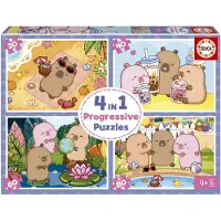 Educa Wasserschwein Capyfun 20-40-60-80 Puzzle
