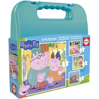 Educa Peppa Pig Progressives Koffer-puzzle 6-9 12-16 Stücke Blau Blau One Size