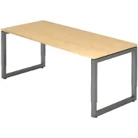 Hjh OFFICE PRO REGO 19 G - 180 x 80 höhenverstellbar Ahorn/Graphit