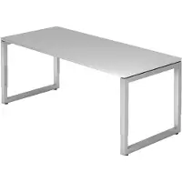 Hjh OFFICE PRO REGO 19 S - 180 x 80 Grau/Silber höhenverstellbar
