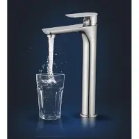 Rosenhahn & Söhne Poel L Design Badarmatur Wasserhahn Badezimmer - Armatur Bad [Chrom] - Heiß + Kalt Waschtischarmatur + Anschlussschläuche