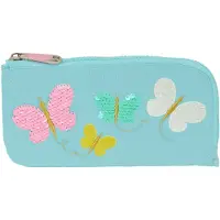 Big Buy Cooking Moos Schmetterlinge Schulmappe Hellblau 23 x 11 x 1 cm