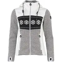 Mountain Peak Zipper Hoodie aus zwei Materialien für Damen