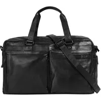 Spikes & Sparrow Reisetasche "Herren, Damen echt Leder", Gr. B/H/T: 46cm x 28cm x 23cm onesize, schwarz, Leder, Taschen Reisetasche, echt Leder
