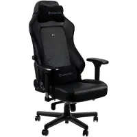 Noblechairs Hero PolyurethanLeather, Luftgefüllter Sitz, Gepolsterte Rückenlehne, Schwarz, Schwarz, Blau, Stahl, Schwarz