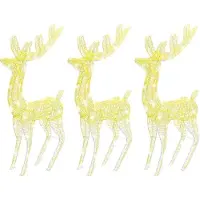 vidaXL XXL Rentiere Weihnachtsdekoration Acryl 250 LED 3 Stk. 180 cm