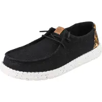 HeyDude Wendy Wildcat Damen Schlupfsneaker schwarz lepard Textil - Größe: 39