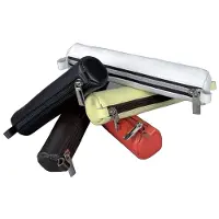 Alassio 43048 - Stifteetui aus Echt Leder, Schlamperrolle Lime grün, Schlamper c