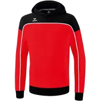 Erima Kinder Kapuzenpullover Change 1072301 152 - Rot/Schwarz/Weiß - 152