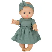 Heless 54022 - Mädchen-Babypuppe Gordi von Paola Reina, mit Musselin-Kleid in Sa