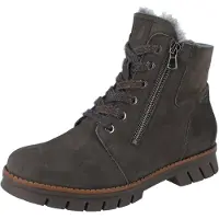 Waldlaufer H Xara Damen Stiefelette braun carbon Nubukleder - Größe: UK 8