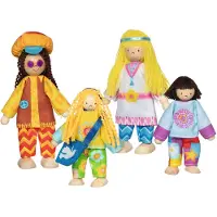 Goki Dolls Hippie-Familie 4 Stü ck