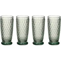 Villeroy & Boch Longdrinkglas "Longdrinkgläser Boston Coloured 400 ml 4er Set", grün, Glas, Trinkgefäße, Longdrinkglas