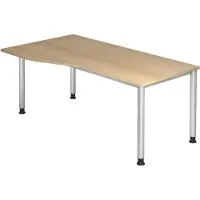 Hjh OFFICE PRO HILO 18 S - 180 x 100 Eiche höhenverstellbar