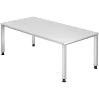 Hjh OFFICE PRO QUEO 2E S - Weiß 200 x 100 höhenverstellbar