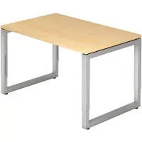 Hjh OFFICE PRO REGO 12 S - 120 x 80 Ahorn/Silber höhenverstellbar