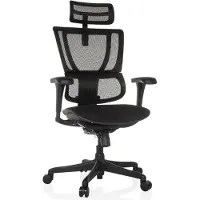 Hjh OFFICE Luxus Chefsessel ERGOHUMAN SLIM ECO F GEN2 Ergonomischer Bürostuhl mit Armlehnen (höhenverstellbar) Netzstoff Drehstuhl für Büro, Zuhause