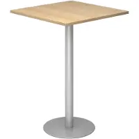 Hjh OFFICE PRO BISTRO H88Q S - System Konferenztisch 80 x 80 Eiche Silber
