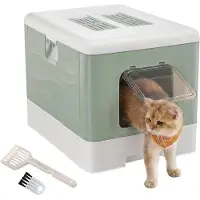 Ferplast Faltbare Katzentoilette SAHARA Grün mit Schaufel