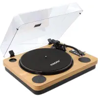 Metronic MOOOV 477361 Bluetooth Schallplattenspieler mit integrierten Lautsprechern, USB-