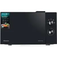 Hisense H23MOBP2H4, Arbeitsplatte, Solo-Mikrowelle, 23 l, 800 W, Drehregler, Schwarz