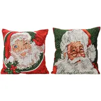 Décoris Kissen pes l43b43h2.5 cm grün/rd a2 Weihnachten (multi)