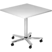 Hjh OFFICE PRO BISTRO 88Q C - System Konferenztisch Grau 80 x 80 Chrom