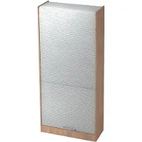 Hjh OFFICE PRO SIGNA R90 RE - Nussbaum/Silber Rollladenschrank 5 OH Relinggriff Kunststoff