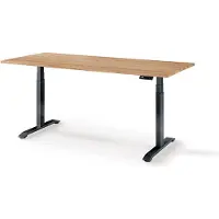 Natur24 Schreibtisch höhenverstellbar Livorno Eichenholz Natur 120 x 80 x 64-130 cm