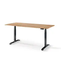 Natur24 Schreibtisch höhenverstellbar Livorno Eichenholz Natur 140 x 80 x 64-130 cm