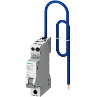 Siemens 5SV6016-7KP25 Brandschutzschalter-LS-Kombi 230V, 6kA, 1+N, C, 25A kompakt (1TE) Pigtail 5SV60167KP25