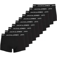 Jack & Jones Herren - Einfarbige Boxer-Trunks Zehnerpack - Schwarz