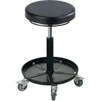 MeyChair Drehhocker ASSISTENT, mit Rollen und Ablage, Sitz PU-Schaum