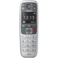 Gigaset E560, Analoges/DECT-Telefon, Kabelloses Mobilteil, 150 Eintragungen, Schwarz, Silber