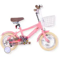Buxibo - Kinderfahrrad für Mädchen - Luna - 12 Zoll - rosa