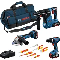 Bosch 18V Profi-Set: GSB + GWS + GBH + VDE
