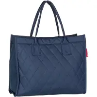 Reisenthel Einkaufsshopper "daily shopper", blau (rhombus midnight), B:42cm H:35cm T:17cm, Polyester, Einkaufskörbe, Einkaufsshopper, seitliches Steckfach, Innentasche Reißverschluss, Tragehenkel